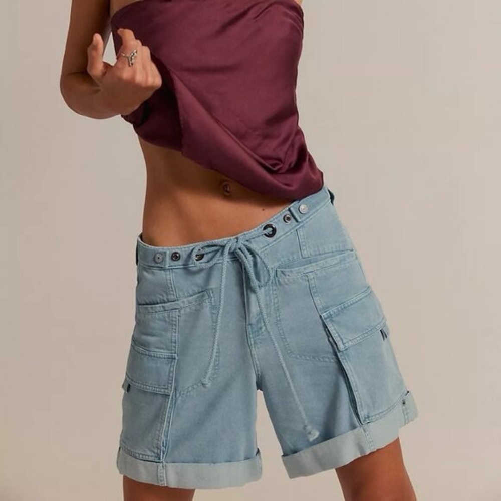 New Free People Frankie Washed Cargo Shorts size M